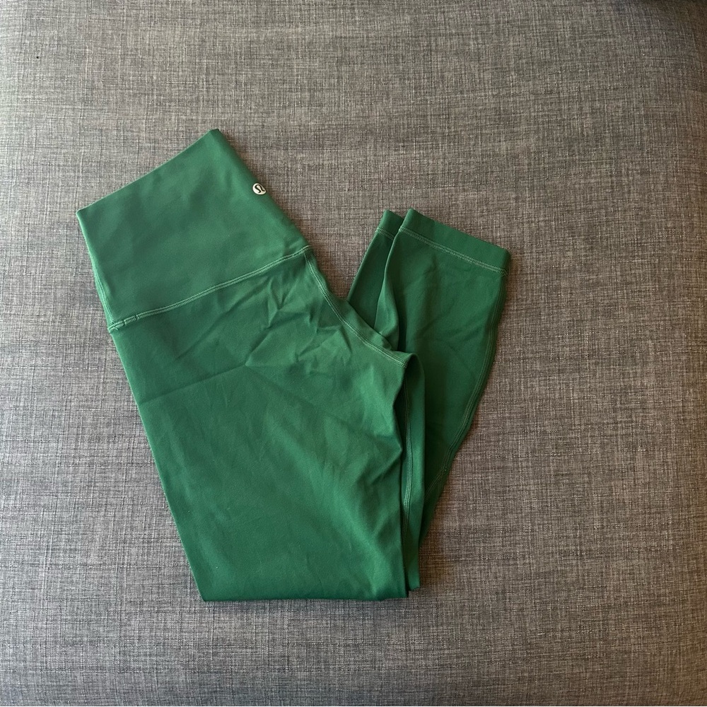 EUC Lululemon Align high rise, 23” inseam, Everglade Green, sz 8